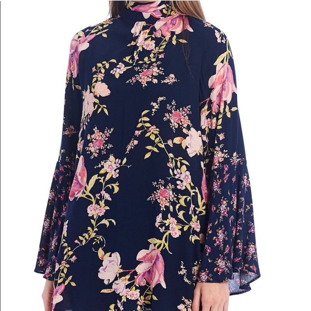 NWT Free People Tate Floral Midnight Combo Tunic Dress Size XS - Picture 2 of 8